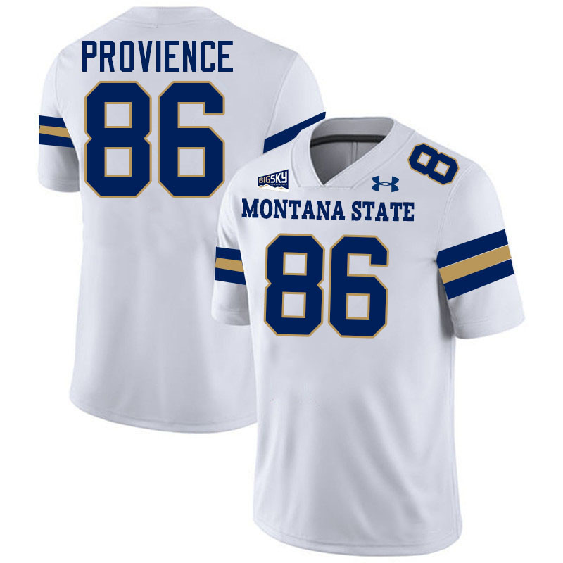 #86 Hunter Provience Montana State Bobcats Jerseys Football Uniforms Stitched-White